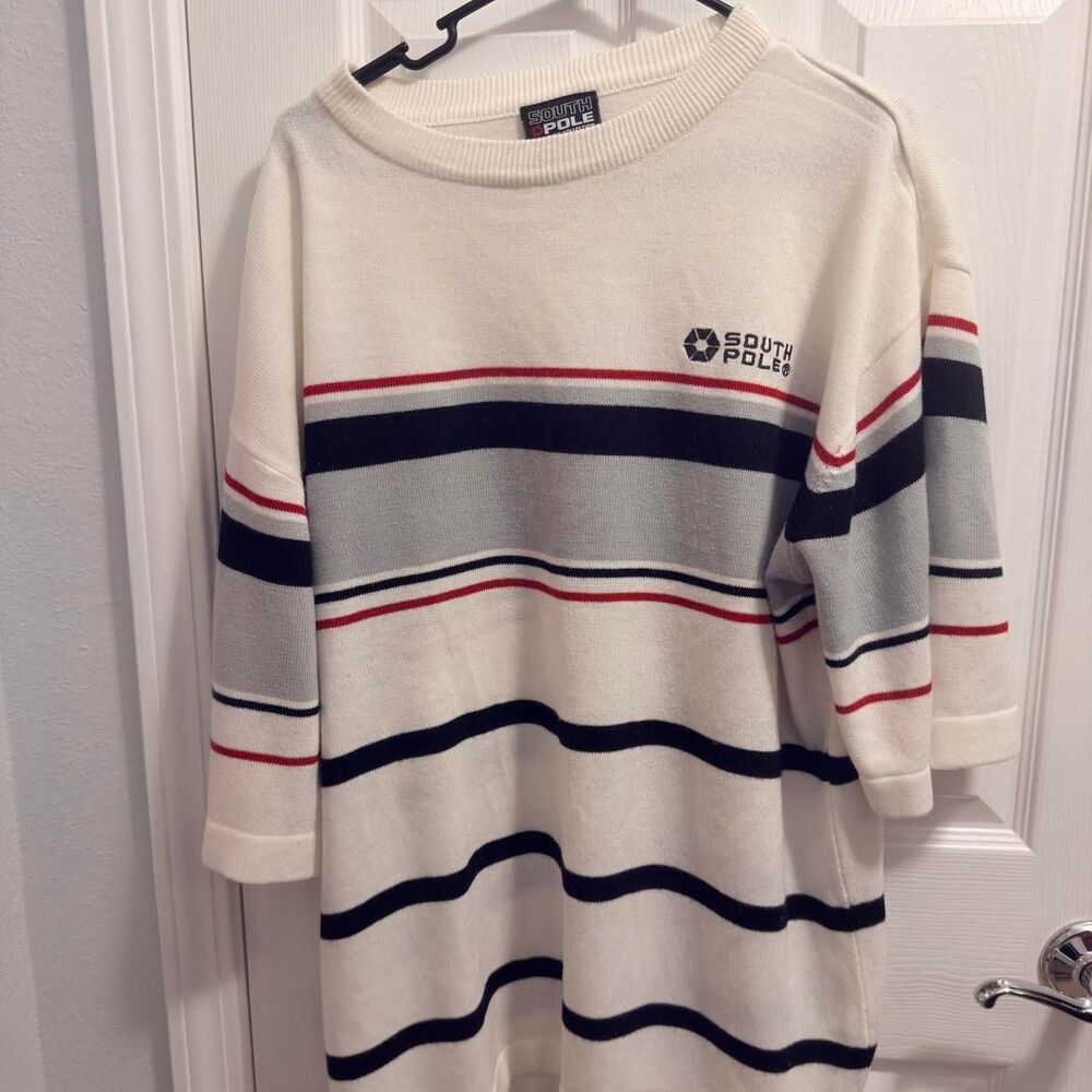 (1999-2003) Southpole Striped Authentic Shirt - Cream - L